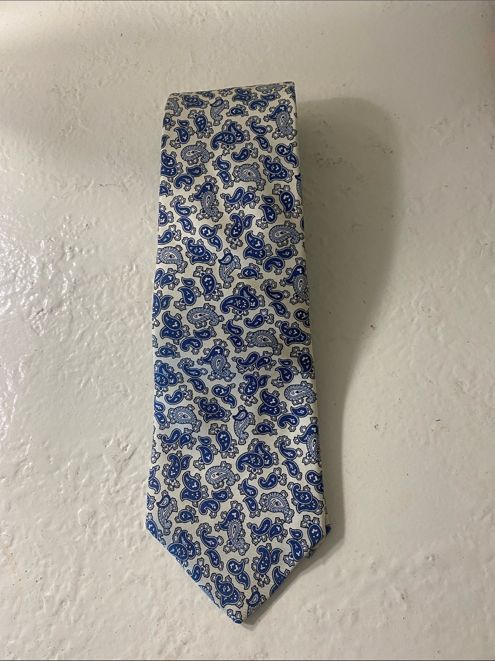 Men's Blue Paisley Silk Tie Hardy Amies London